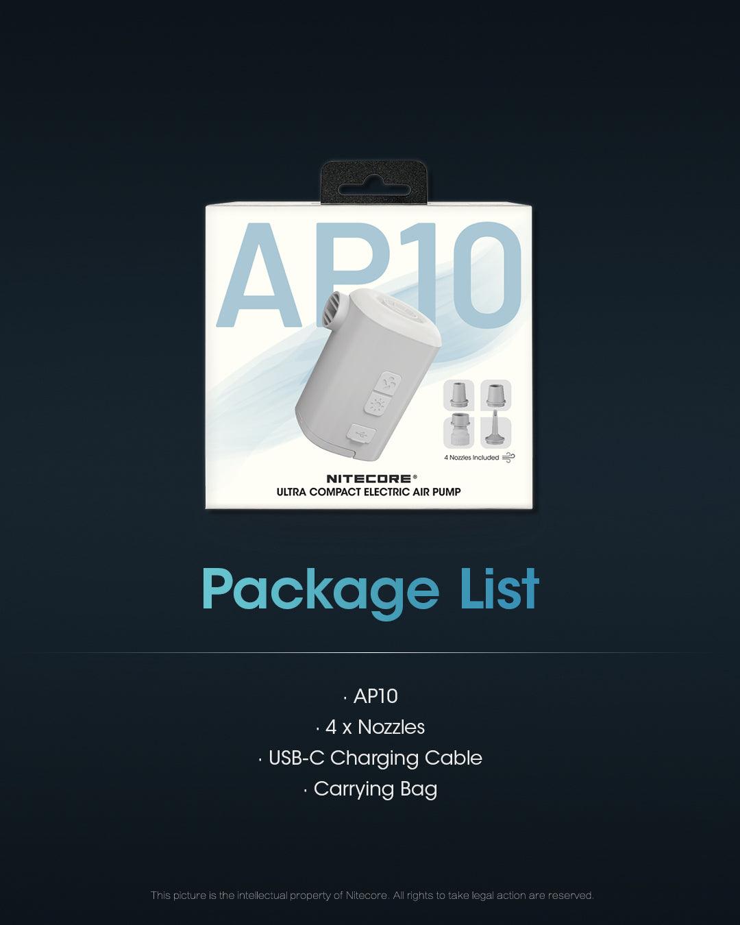 AP10 - Electric Air Pump - Nitecore Singapore