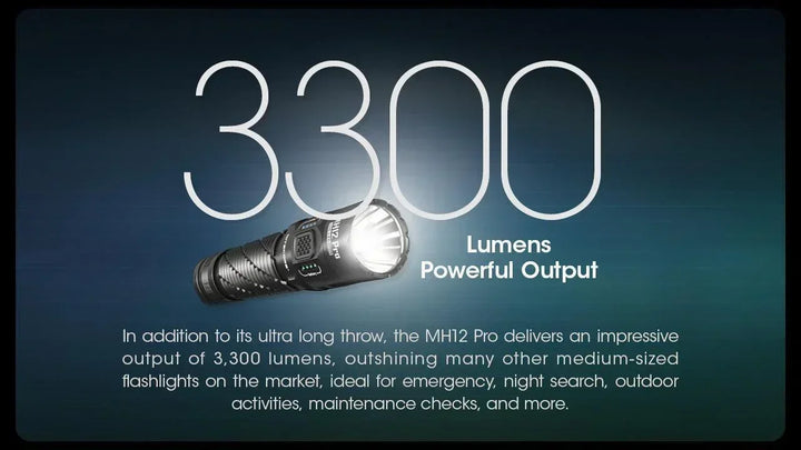 MH12 PRO - 3300 lumens - Nitecore Singapore