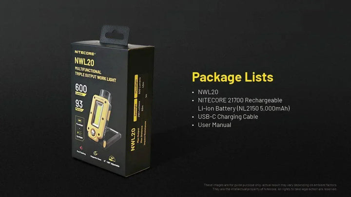 NWL20 - 600 lumens - Nitecore Singapore