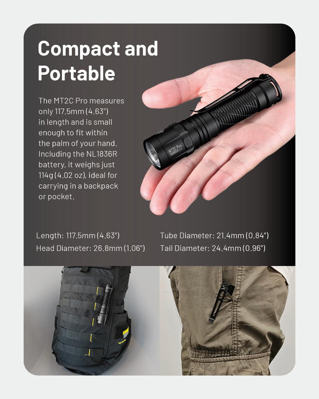 MT2C PRO - 1800 lumens - Nitecore Singapore