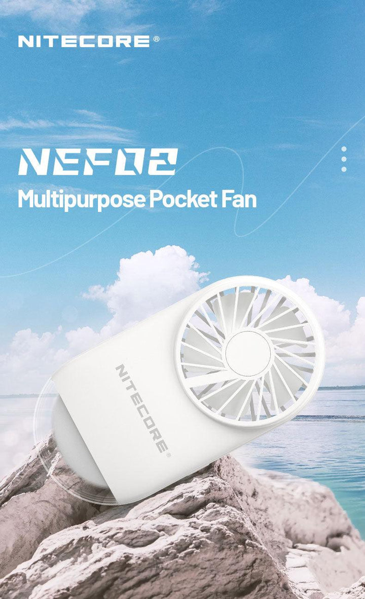 NEF02 - Personal LED Fan (1,200mAh) - Nitecore Singapore