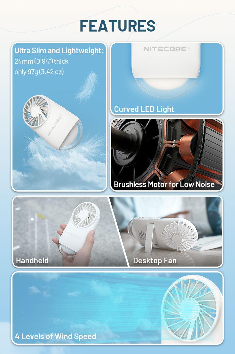 NEF02 - Personal LED Fan (1,200mAh) - Nitecore Singapore