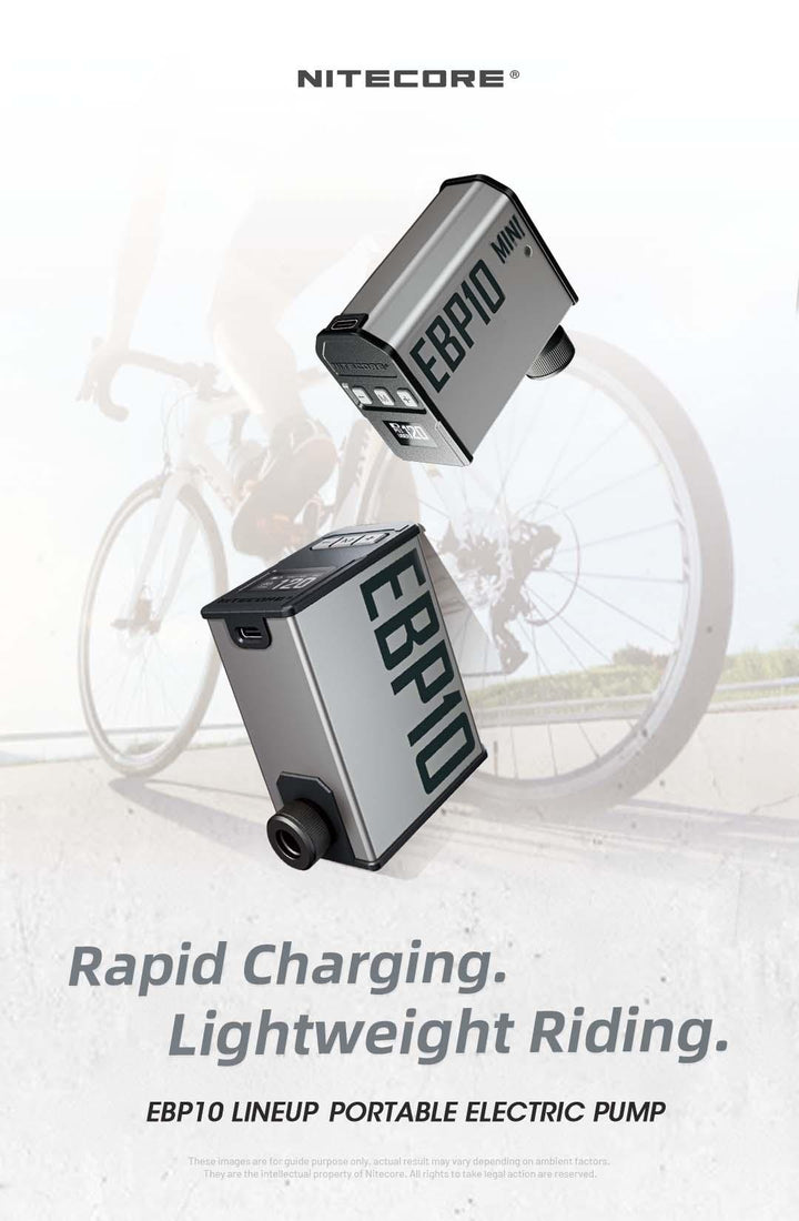 EBP10 - Electric Pump (144psi / 9.93 Bar) - Nitecore Singapore