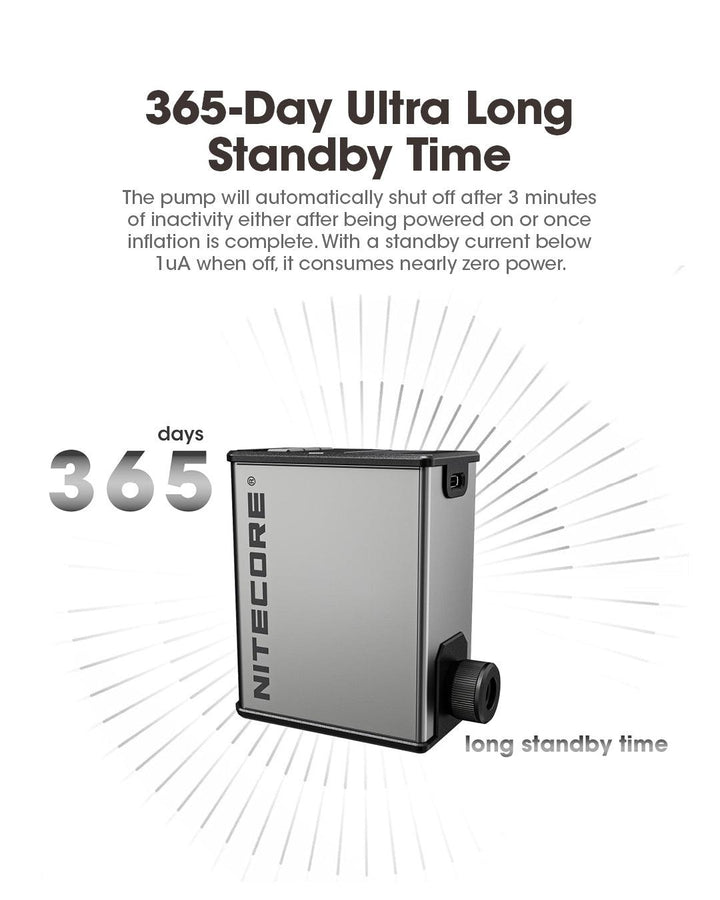 EBP10 - Electric Pump (144psi / 9.93 Bar) - Nitecore Singapore