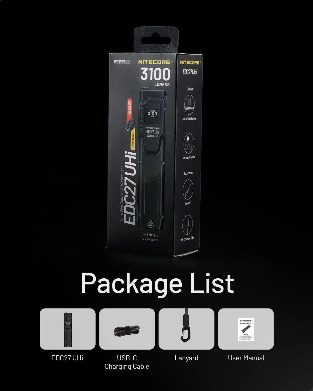 EDC27 UHi - 3100 lumens (Bundle) - Nitecore Singapore