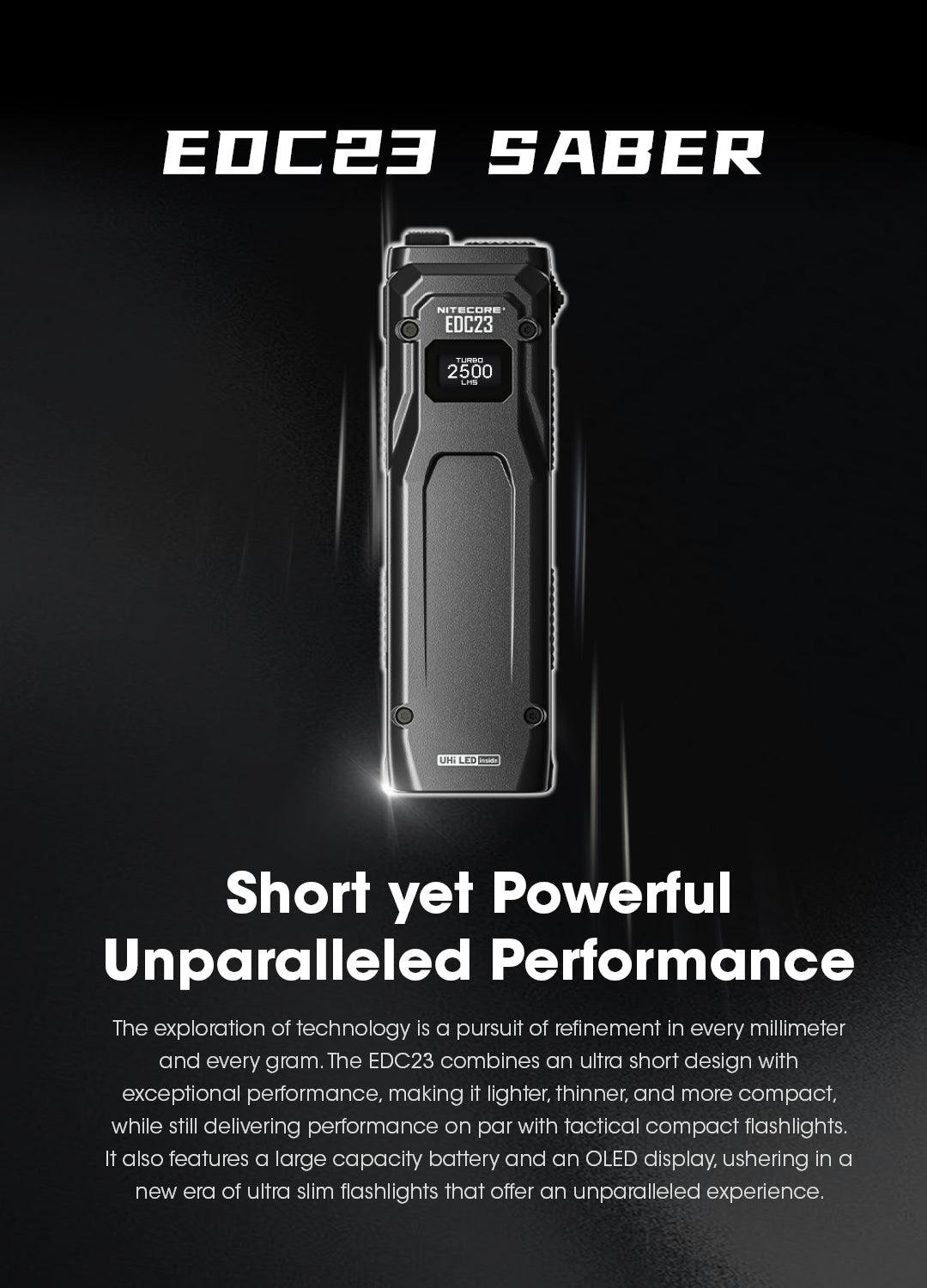 EDC23 - 2500 lumens - Nitecore Singapore