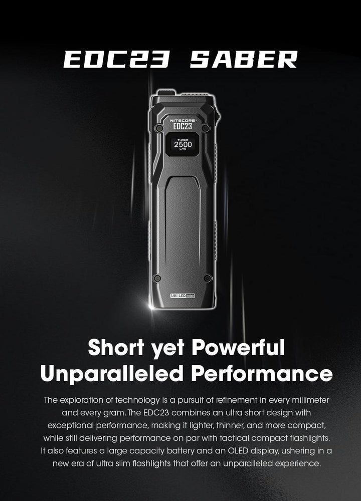 EDC23 - 2500 lumens - Nitecore Singapore