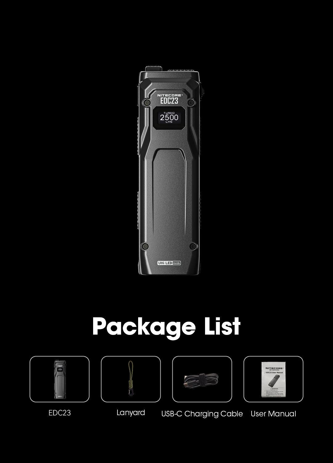 EDC23 - 2500 lumens - Nitecore Singapore