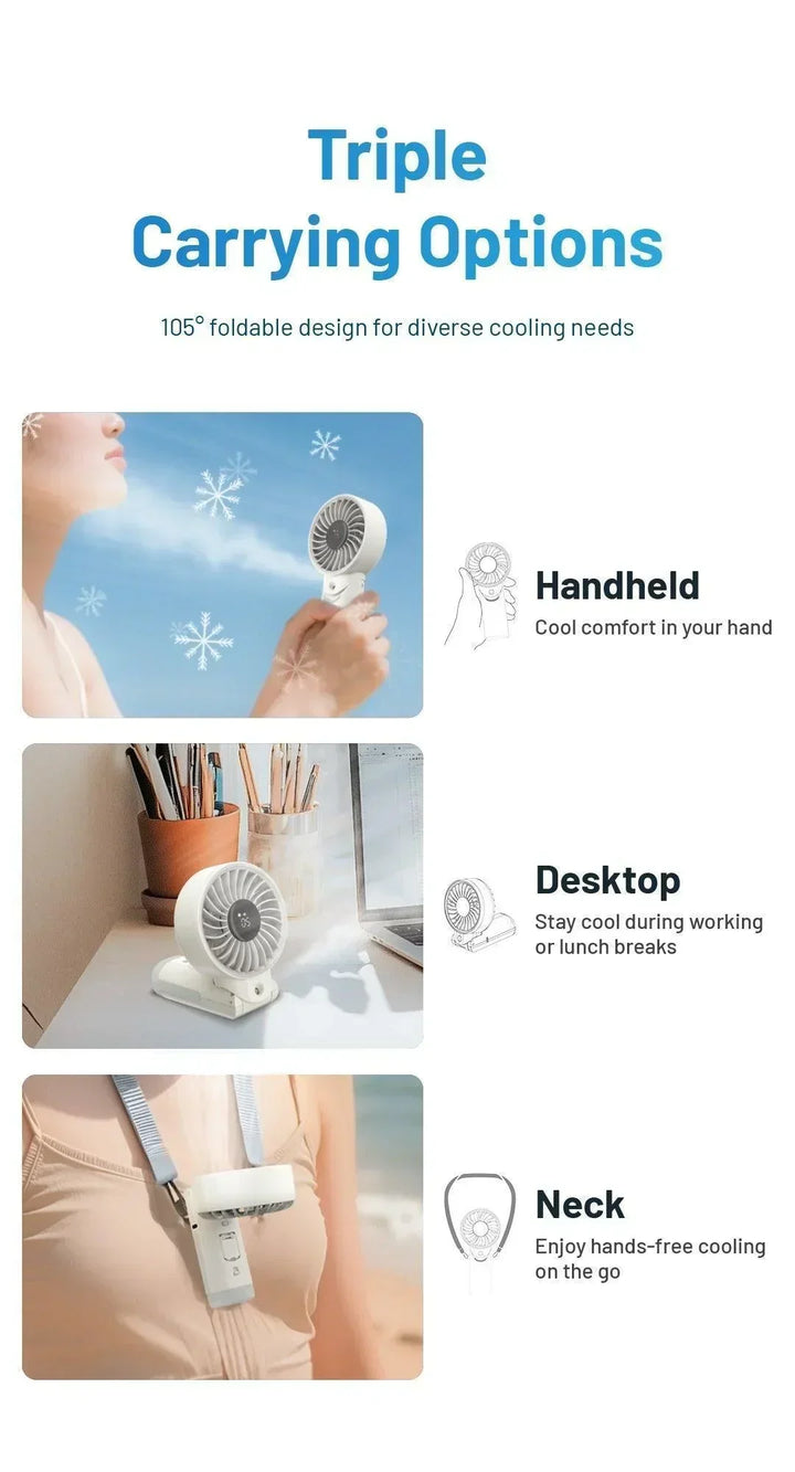 izzCool 30 (White) - Foldable Air Conditioner Fan (3,500mAh)