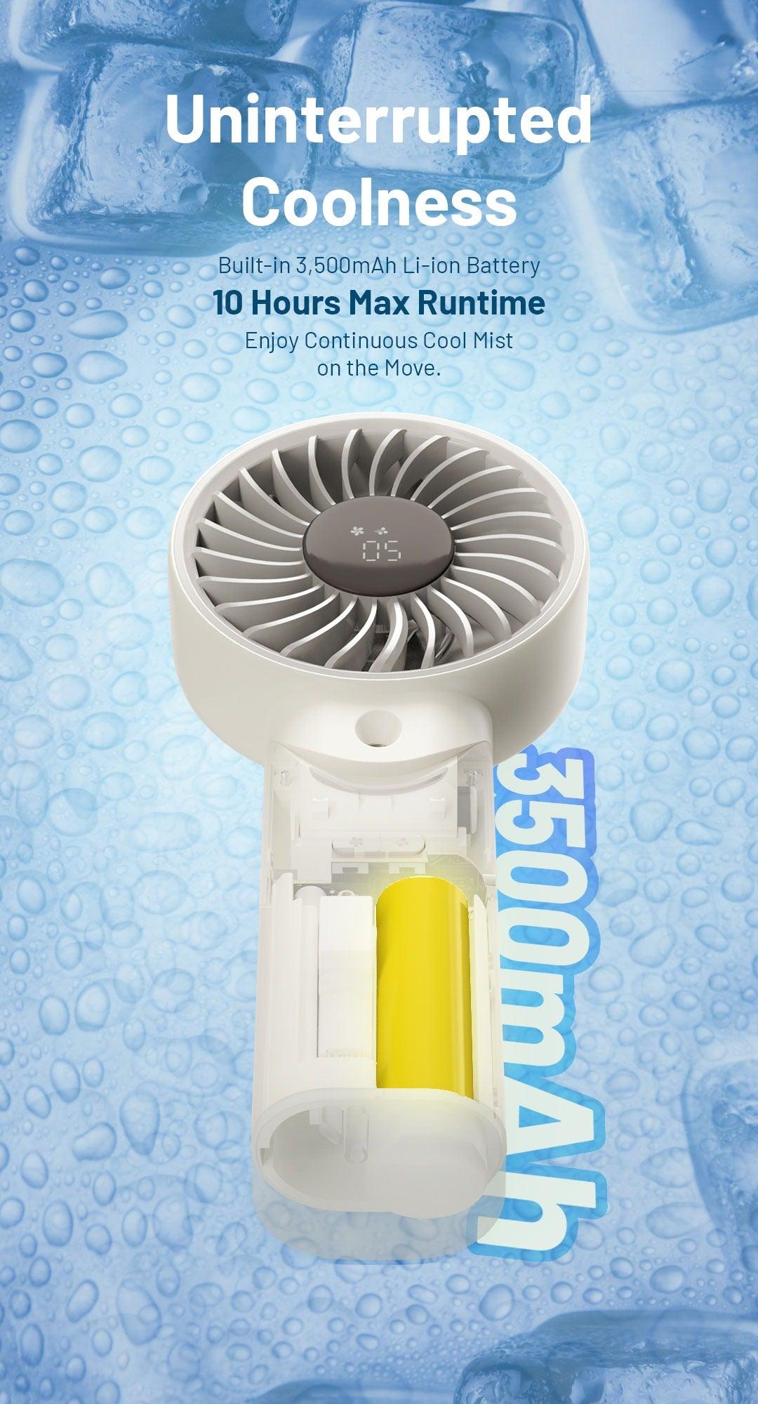 izzCool 30 (White) - Foldable Air Conditioner Fan (3,500mAh)