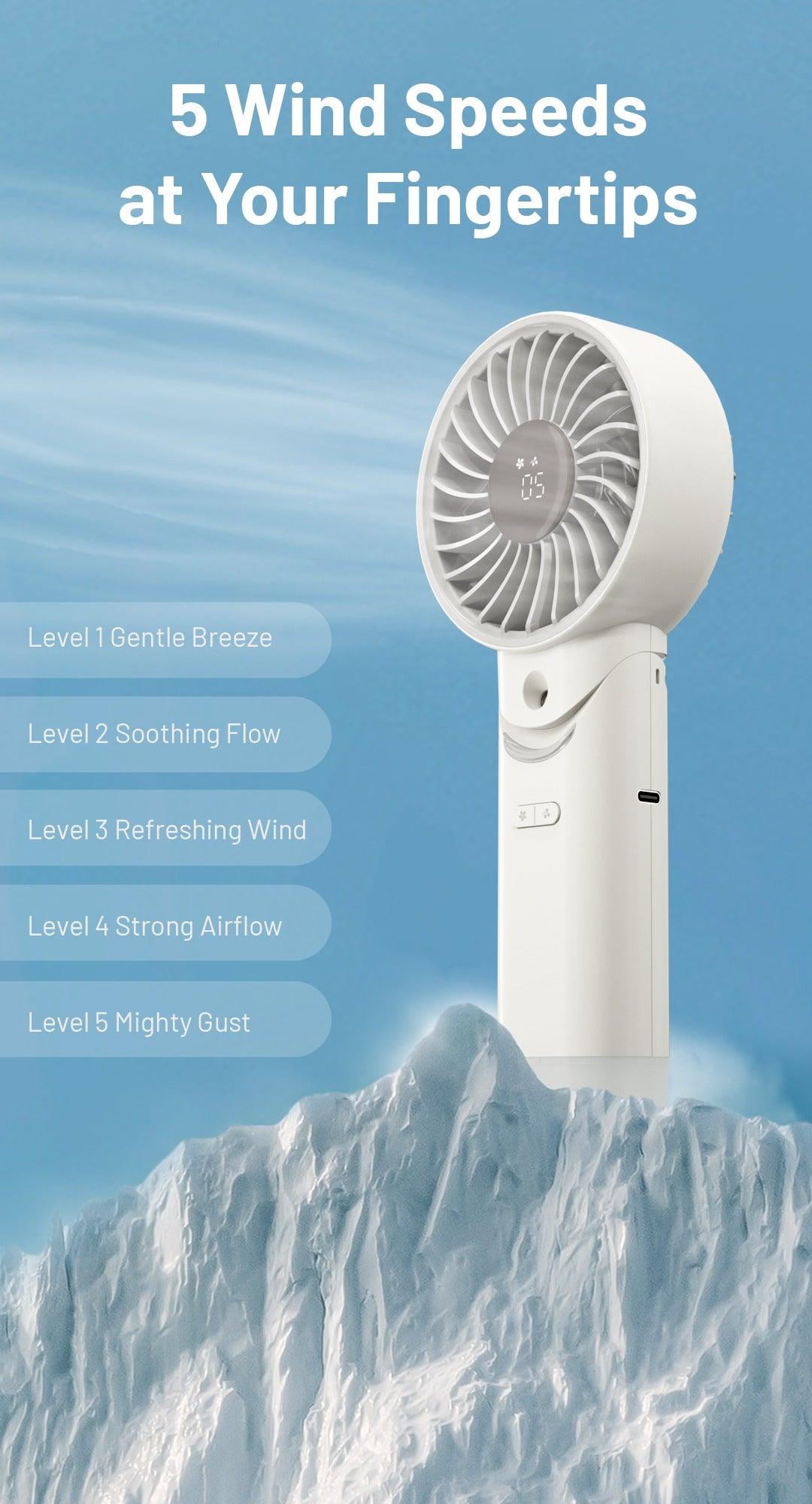 izzCool 30 (White) - Foldable Air Conditioner Fan (3,500mAh)