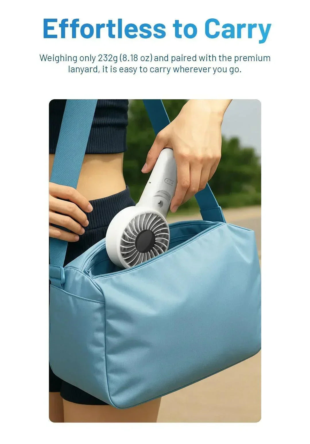 izzCool 30 (White) - Foldable Air Conditioner Fan (3,500mAh)