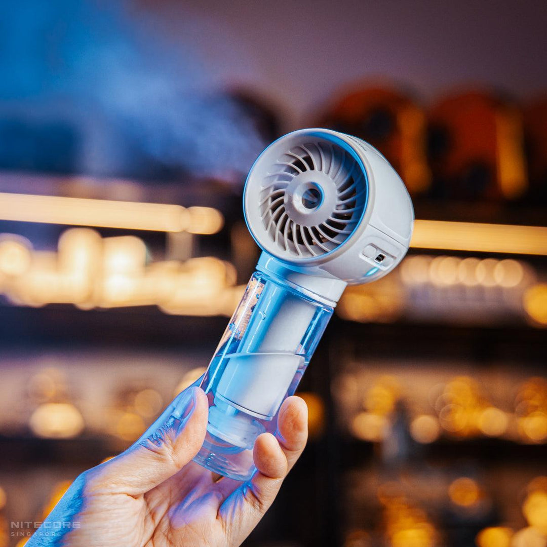 izzCool 10 - Handheld Air Conditioner Fan (2,600mAh - WHITE) - Nitecore Singapore