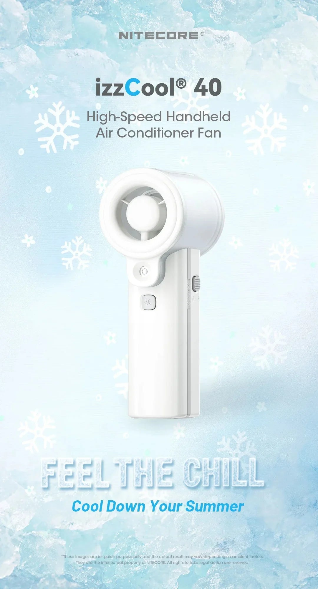 izzCool 40 - High Speed Handheld Air Conditioner Fan (5,200mAh)