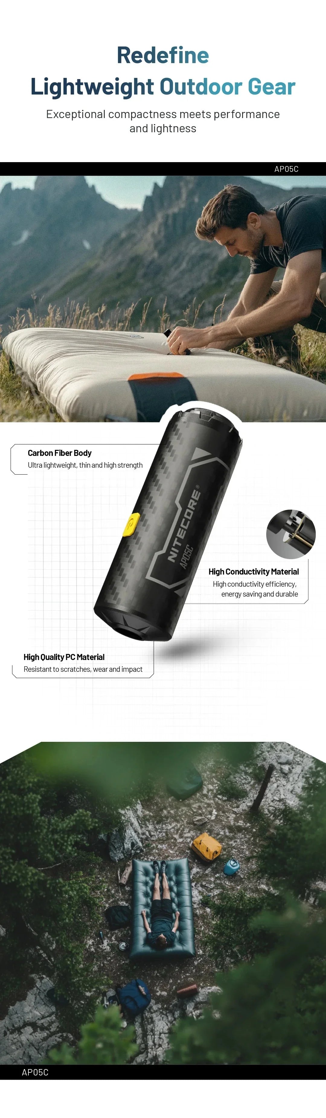 AP05C - Ultra Lightweight Air Pump (2.7kPa)