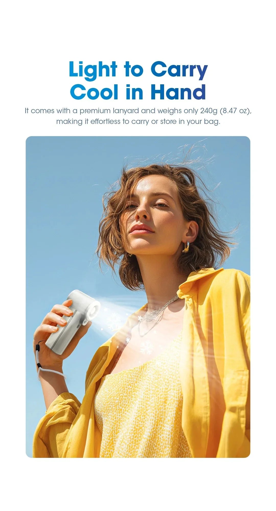 izzCool 40 - High Speed Handheld Air Conditioner Fan (5,200mAh)