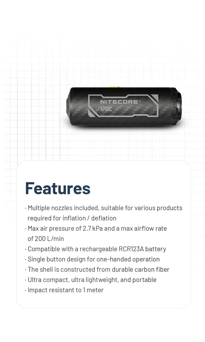 AP05C - Ultra Lightweight Air Pump (2.7kPa)