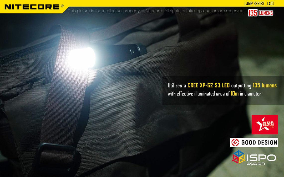 LA10 - 135 lumens - Nitecore Singapore