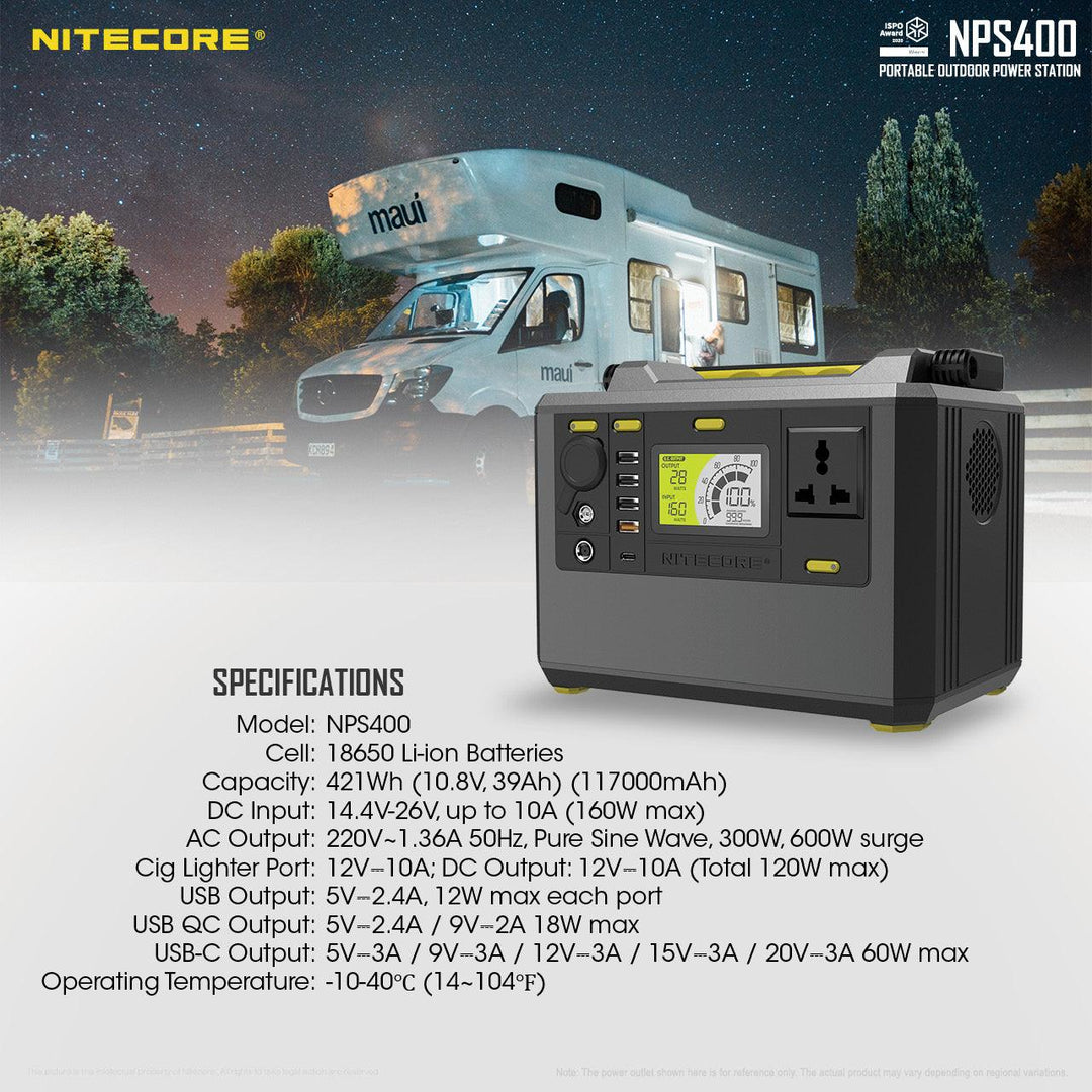 NPS400 (421Wh) Portable Power Station - Nitecore Singapore