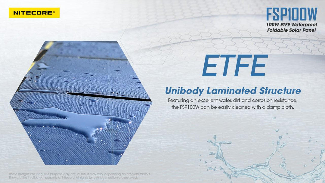 100W Waterproof Foldable Solar Panel (FSP100W) - Nitecore Singapore