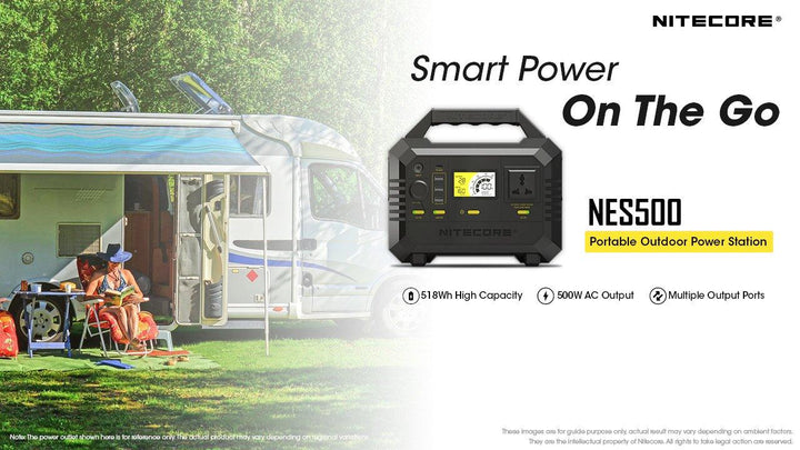 NES500 (518Wh 144,000mAh) Portable Power Station - Nitecore Singapore
