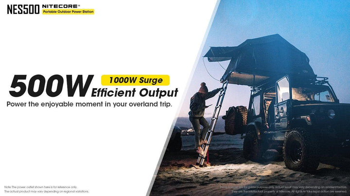 NES500 (518Wh 144,000mAh) Portable Power Station - Nitecore Singapore