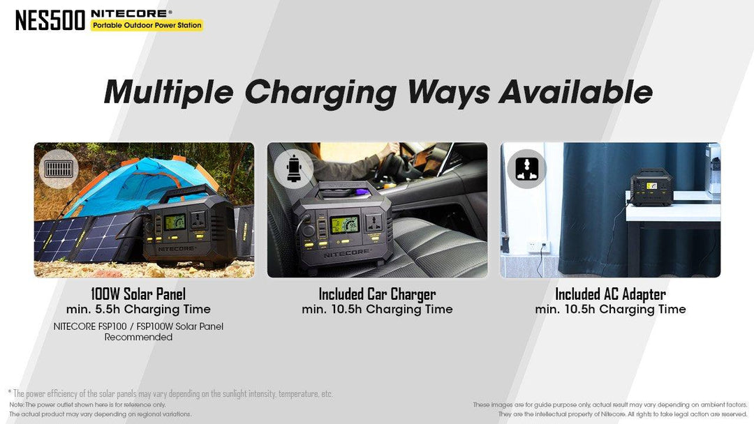 NES500 (518Wh 144,000mAh) Portable Power Station - Nitecore Singapore