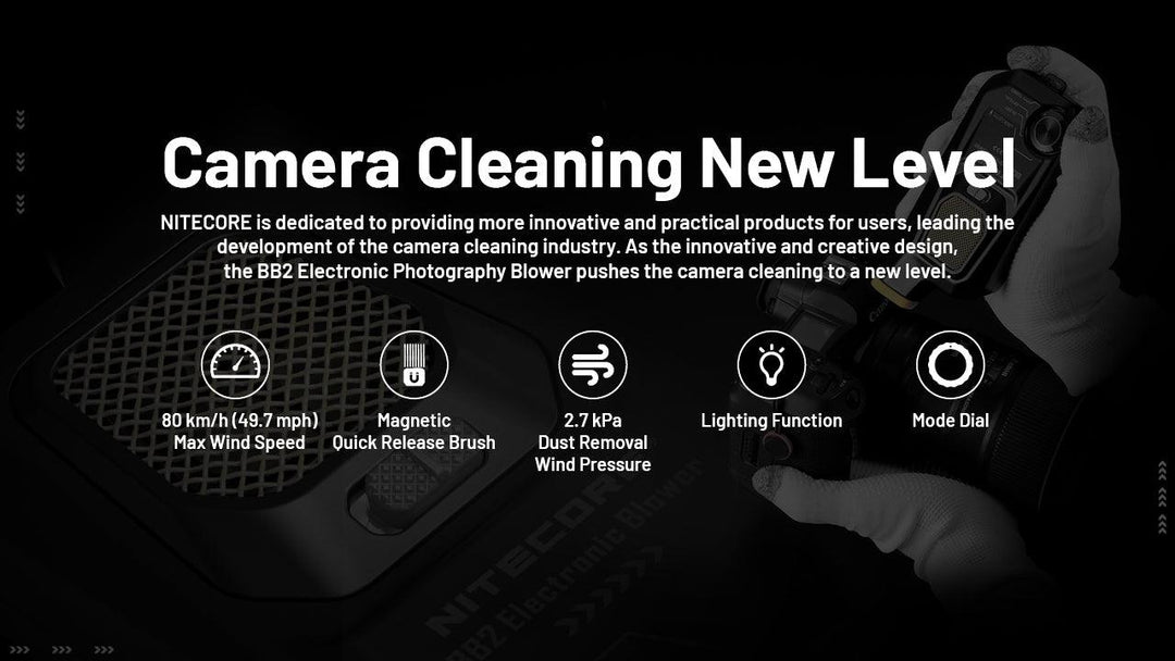 BB2 - Electronic Dust Blower (80km/h) - Nitecore Singapore