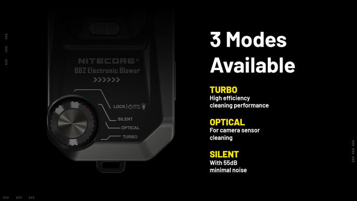 BB2 - Electronic Dust Blower (80km/h) - Nitecore Singapore