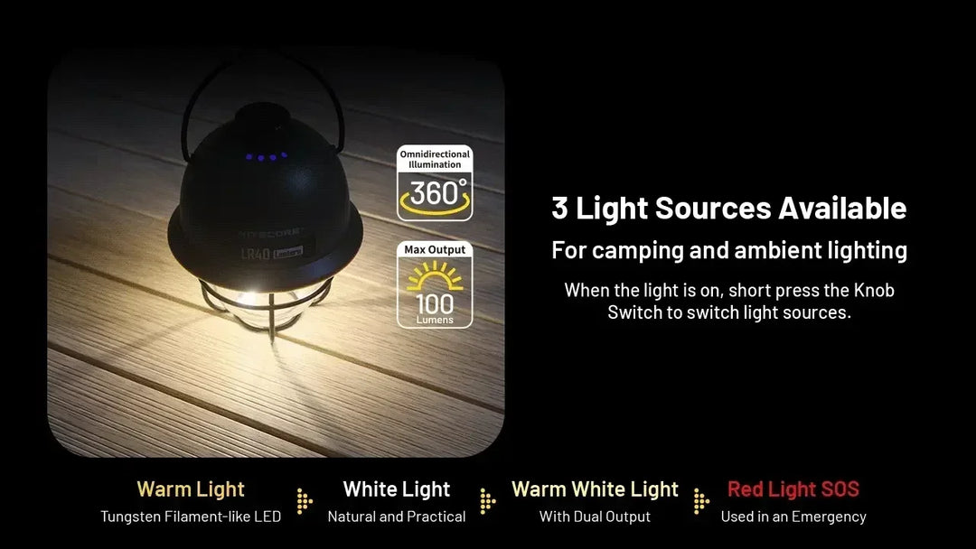 LR40 (White) - 100 lumens - Nitecore Singapore