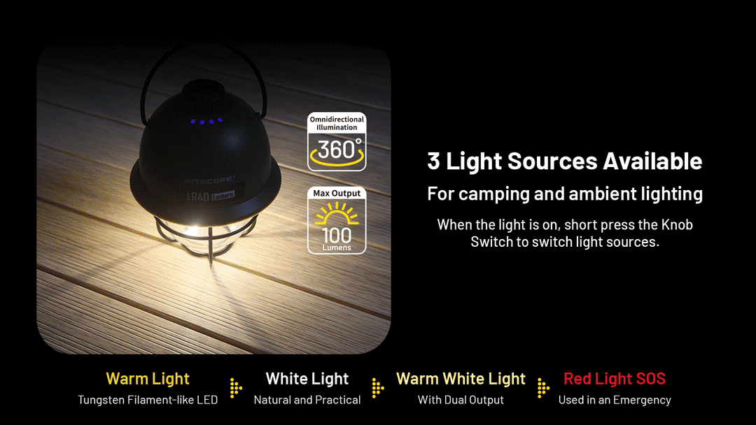 LR40 (White) - 100 lumens - Nitecore Singapore