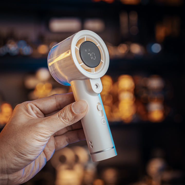 izzCool 20 PRO (White) - Handheld Air Conditioner Fan (5,000mAh)
