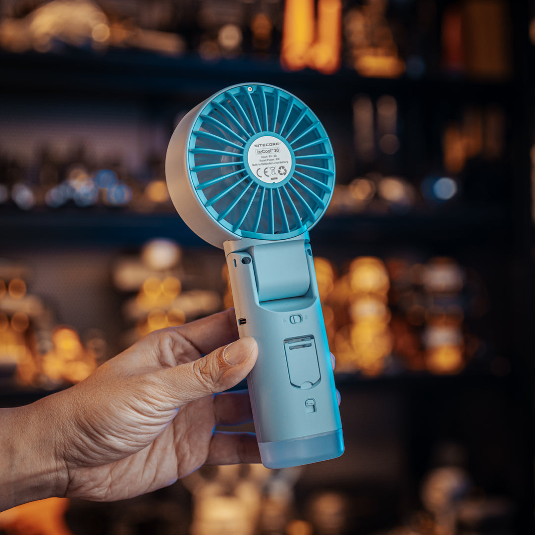 izzCool 30 (Blue) - Foldable Air Conditioner Fan (3,500mAh)