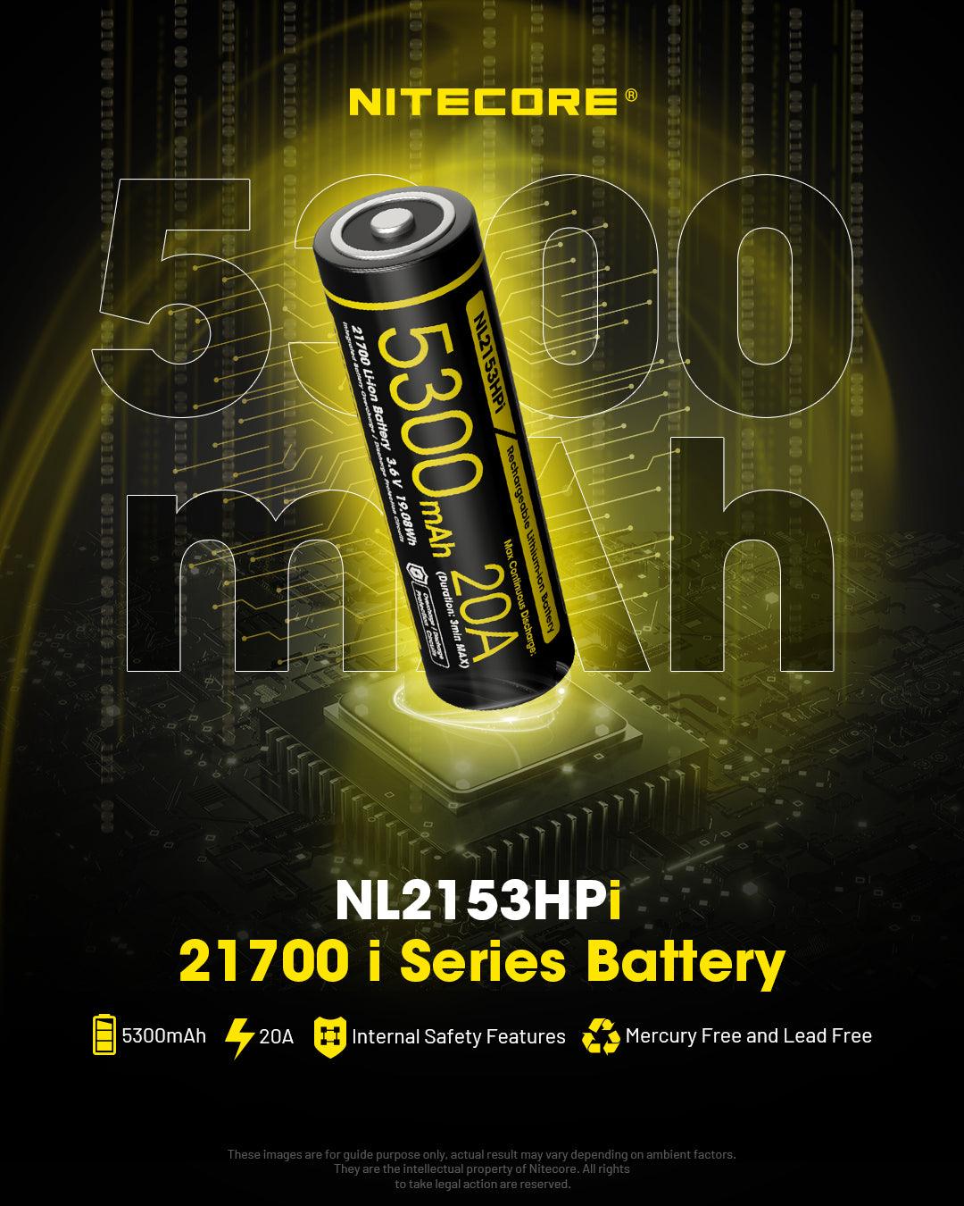 NL2153HPi (21700 - 5300mAh - 20A) - Nitecore Singapore