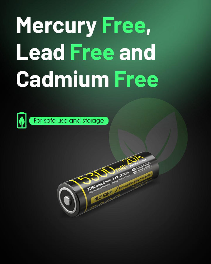 NL2153HPi (21700 - 5300mAh - 20A) - Nitecore Singapore