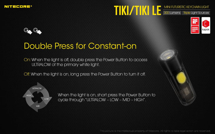 TIKI - 300 lumens - Nitecore Singapore