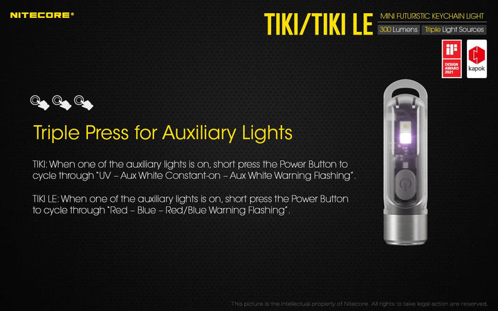 TIKI - 300 lumens - Nitecore Singapore