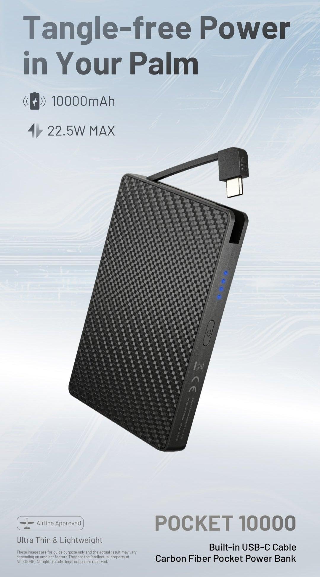 Pocket 1000 (10,000mAh 3A 22.5W) - Nitecore Singapore