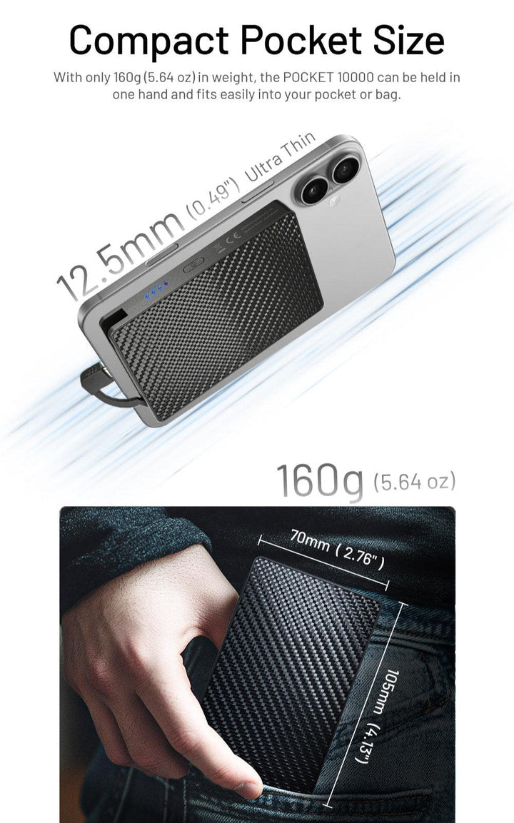 Pocket 1000 (10,000mAh 3A 22.5W) - Nitecore Singapore
