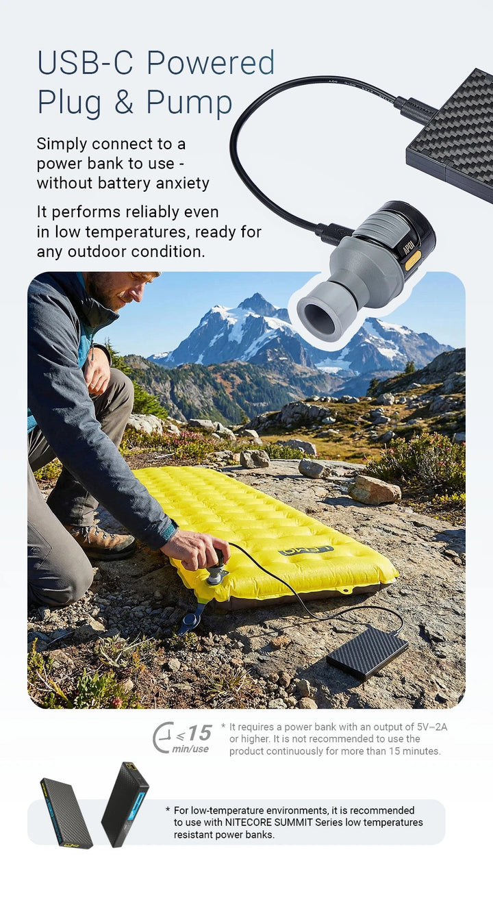 AP01 - Ultralight Electric Air Pump (2.8 kPa)