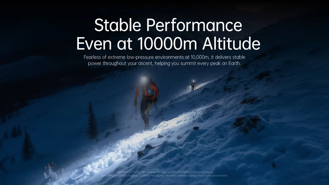 Nitecore NL1840AW - stable performance at 10000m altitude - Nitecore Singapore