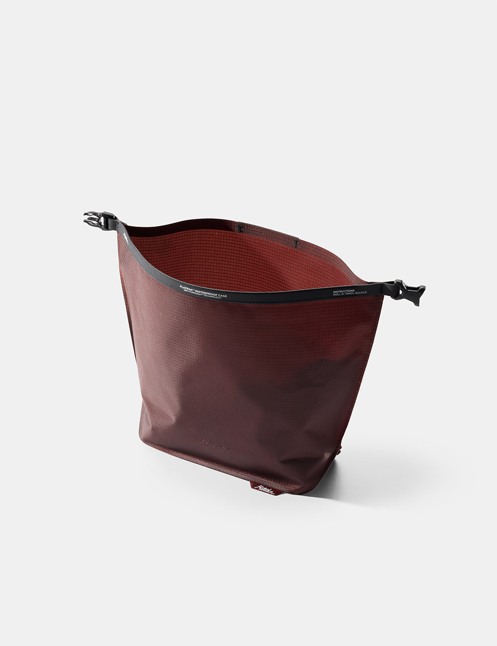 Matador FlatPak Waterproof Toiletry Case (V2) in Garnet - garnet toiletry bag on a white background