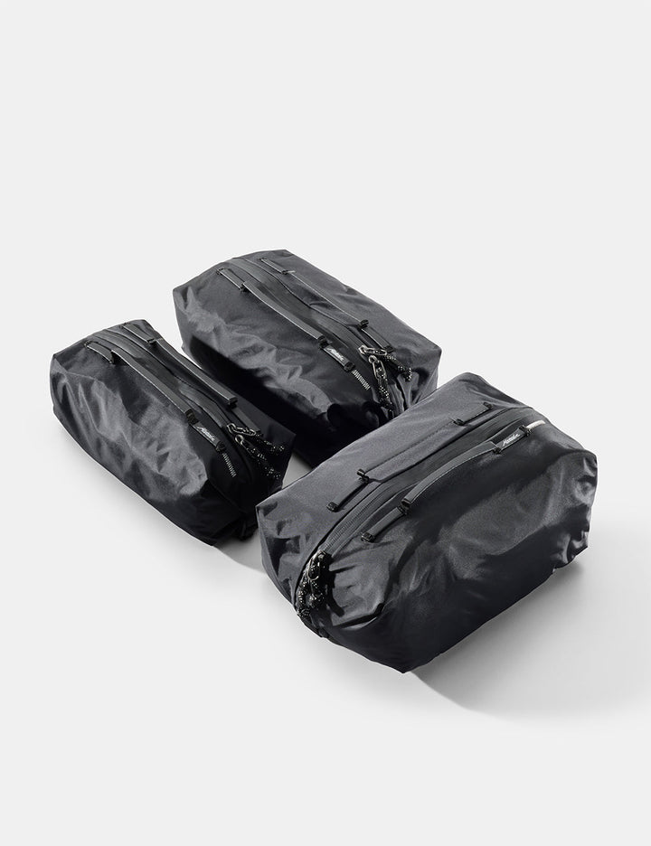 Matador Gear Cube Set (V2) in Black - three black gear cubes on a white background