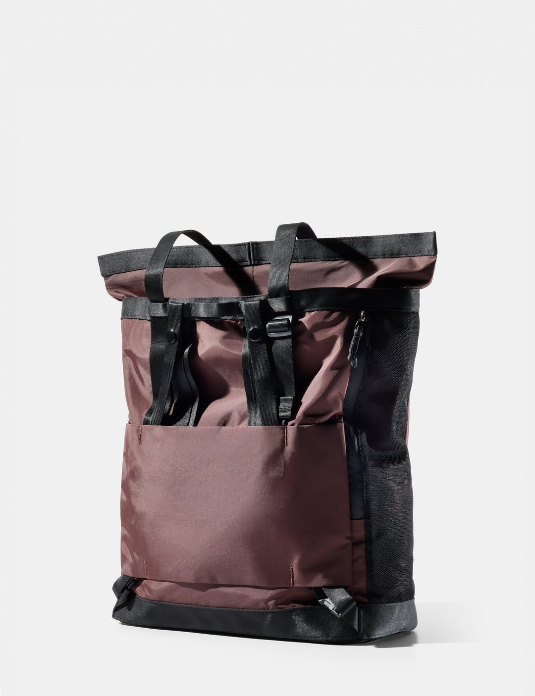 Matador 24L Tote Pack in Garnet - garnet tote with black straps on a white background