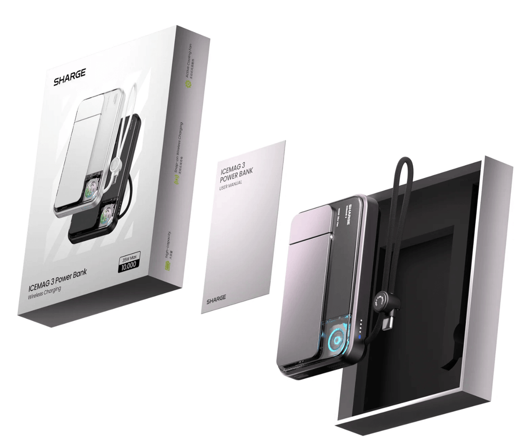 Sharge ICEMAG 3 (10,000mAh 3A 35W Qi2 Wireless)