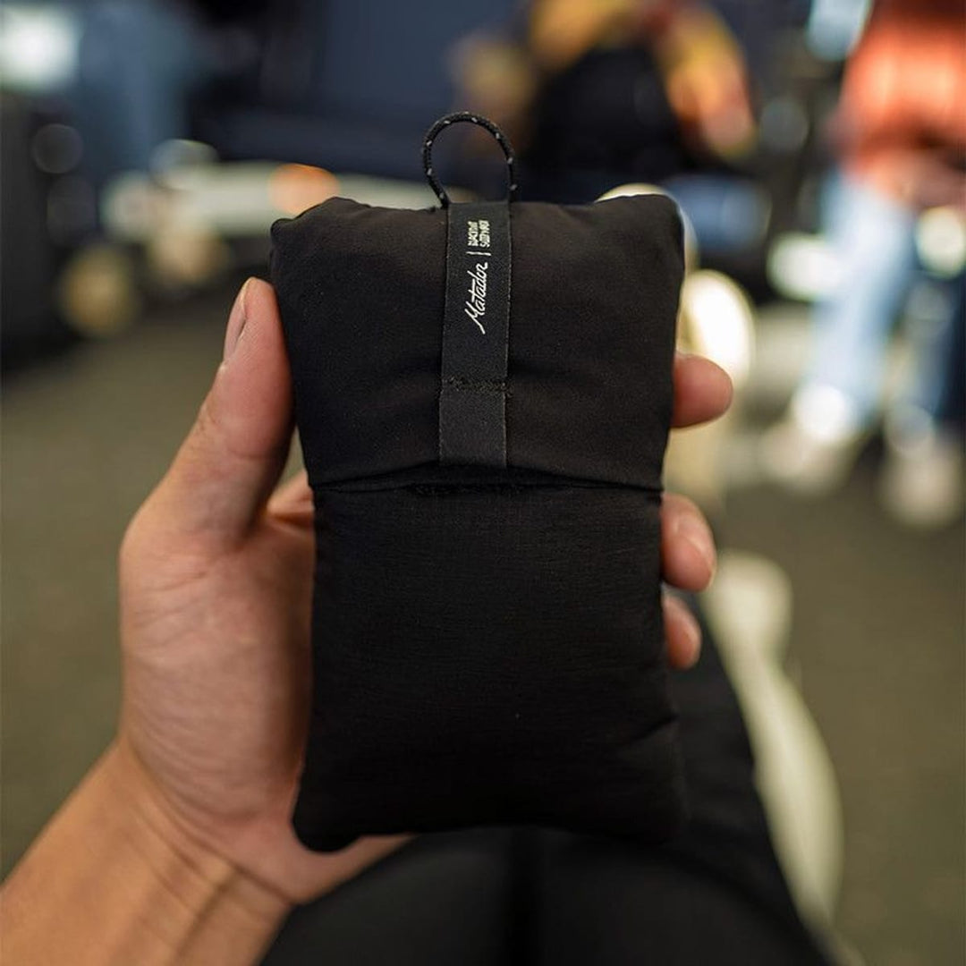 Blackout Eyemask + Earplugs in use