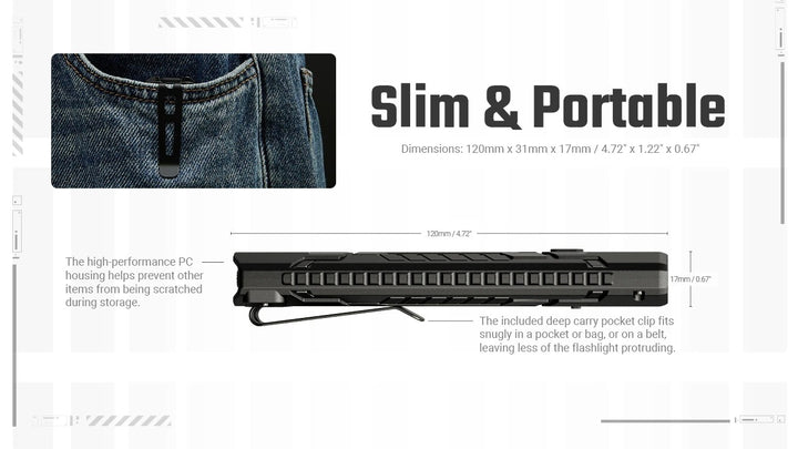 EDC07 (Black) - 1500 lumens