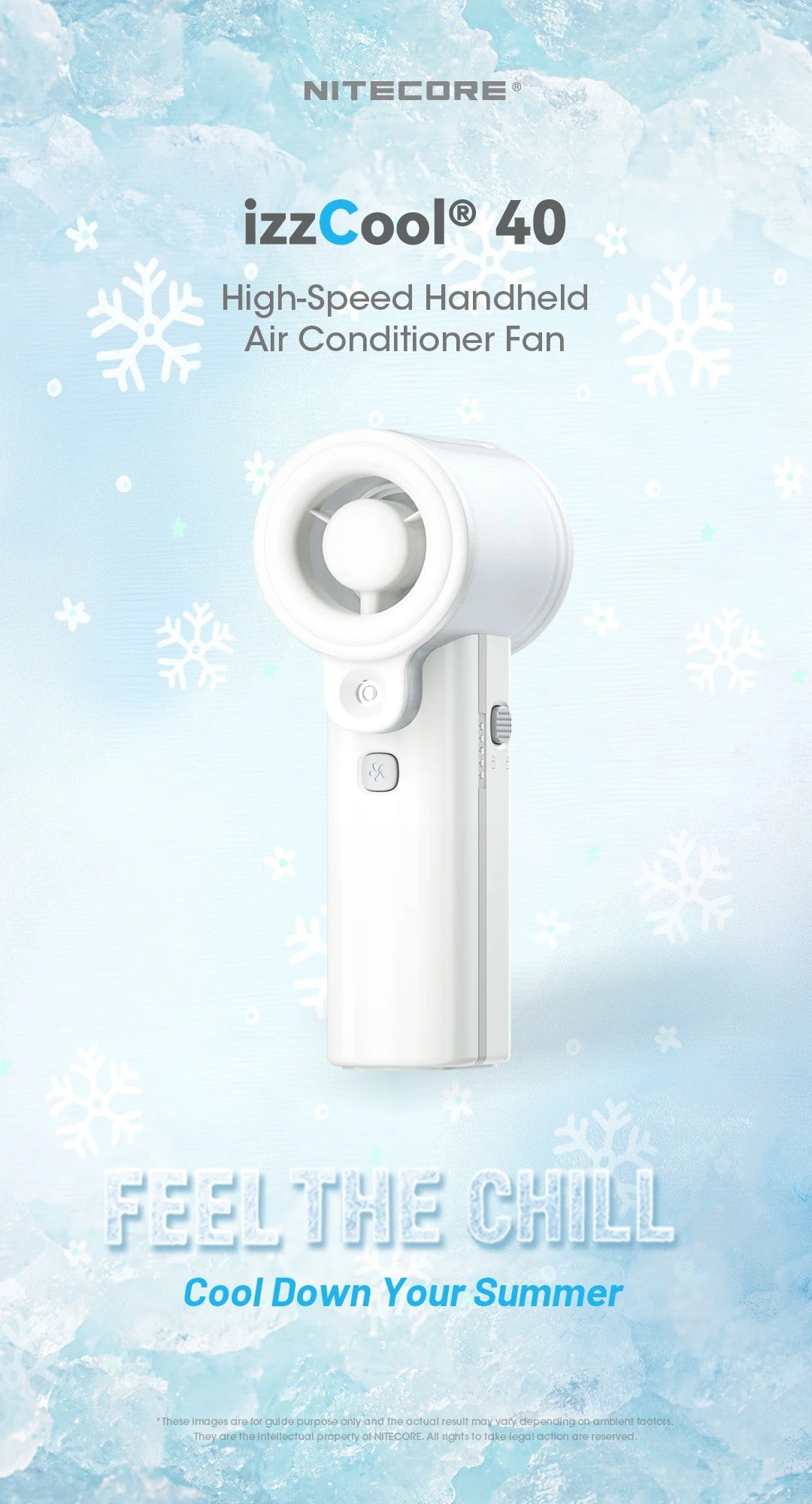 izzCool 40 - High Speed Handheld Air Conditioner Fan (5,200mAh)