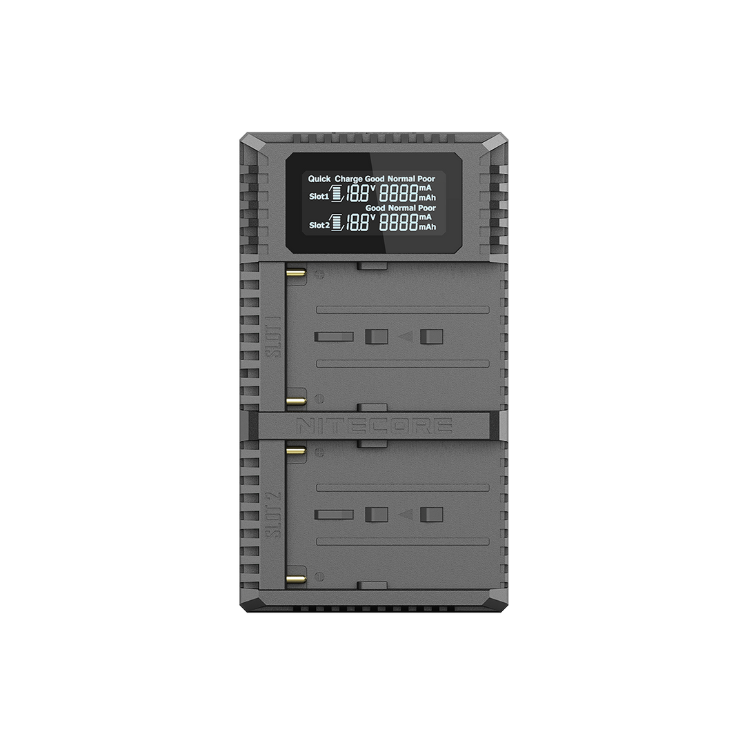 USN3 PRO (Sony NP-FM500H, NP-F730, NP-F750, NP-F770, NP-F970, NP-F550) Dual-Slot Battery Charger