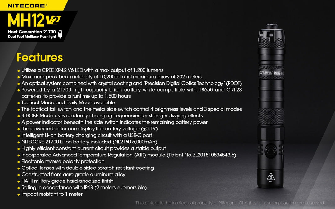 MH12 V2 - 1200 lumens
